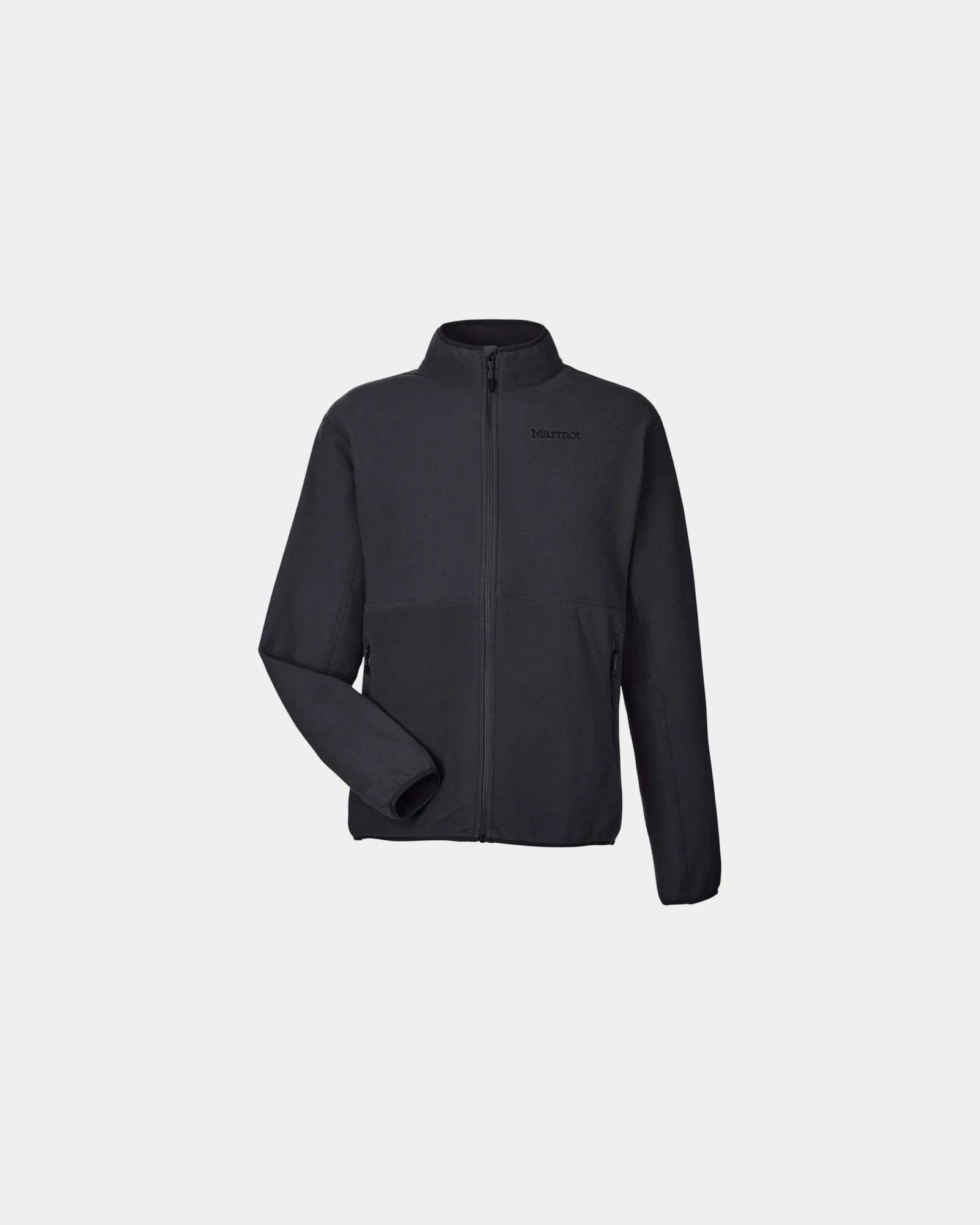 Custom recycled polyester fleece jacket for men - Black